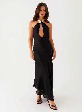 Night Owl Maxi Dress - Black Light Volume