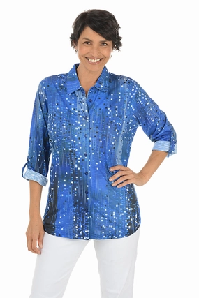 Trendy Shirt Night Parade Roll-Tab Knit Shirt