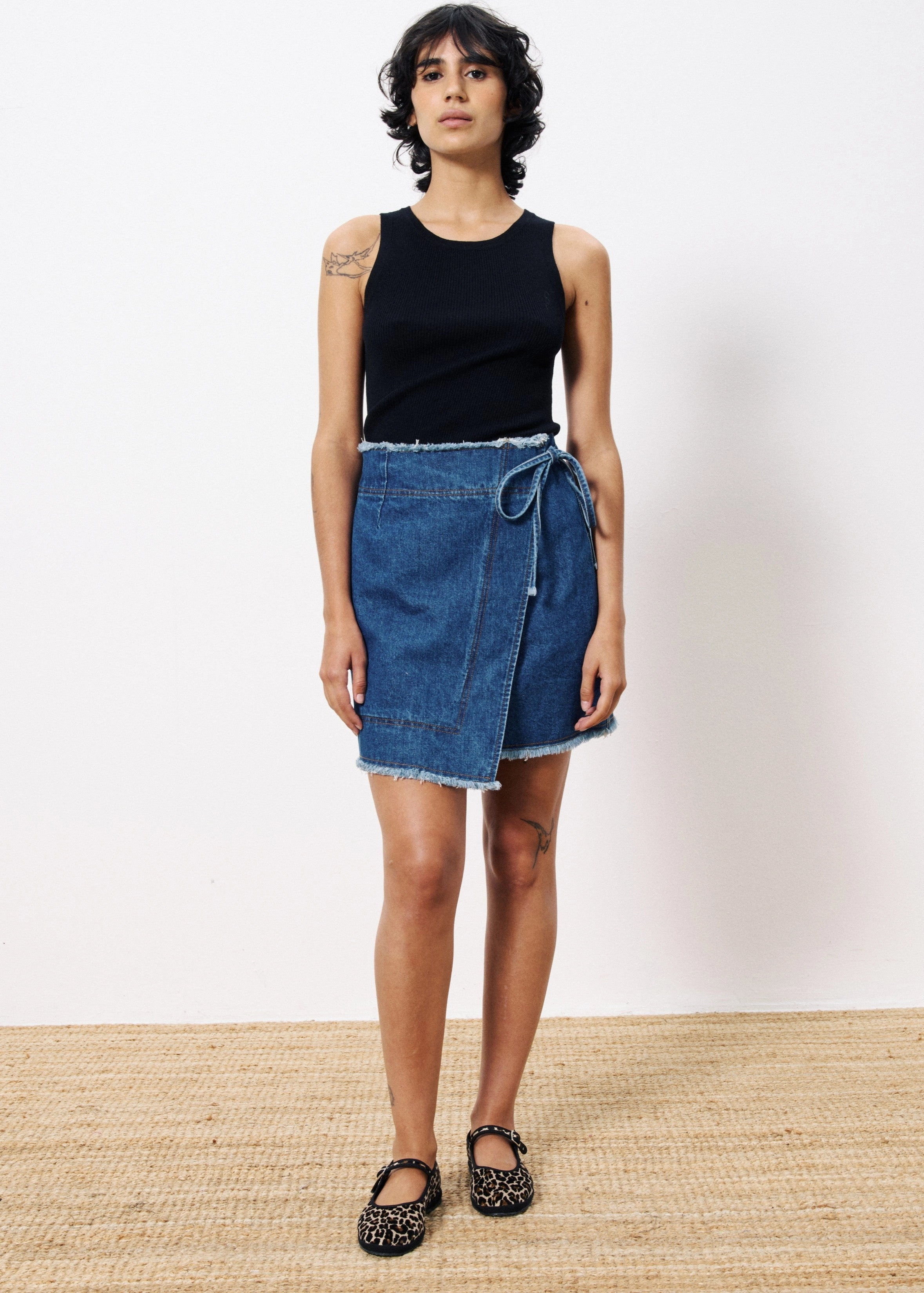 NISE BLUE JEAN MINI SKIRT Tear Resistant