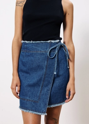 NISE BLUE JEAN MINI SKIRT Outfit Lookbook