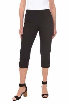 Perfectly Relaxed On The Move Solid Pull-On Capri Pants