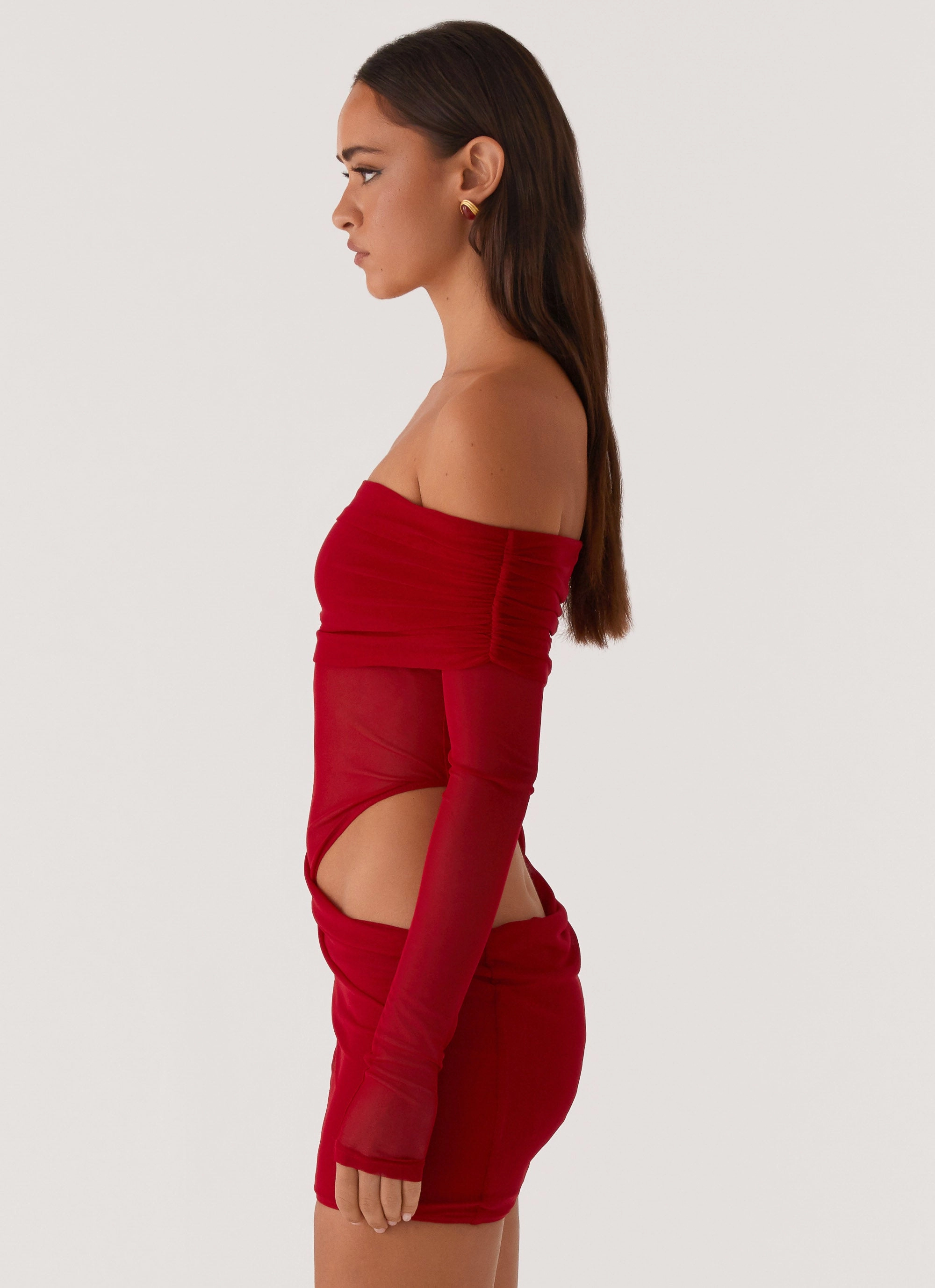 Lux Look Water-Repellent-Finish No Doubt Mini Dress - Red