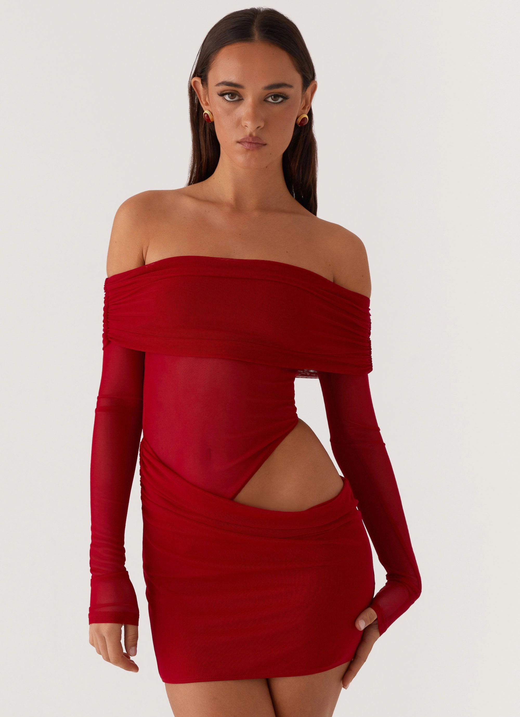 No Doubt Mini Dress - Red Daywear Comfort