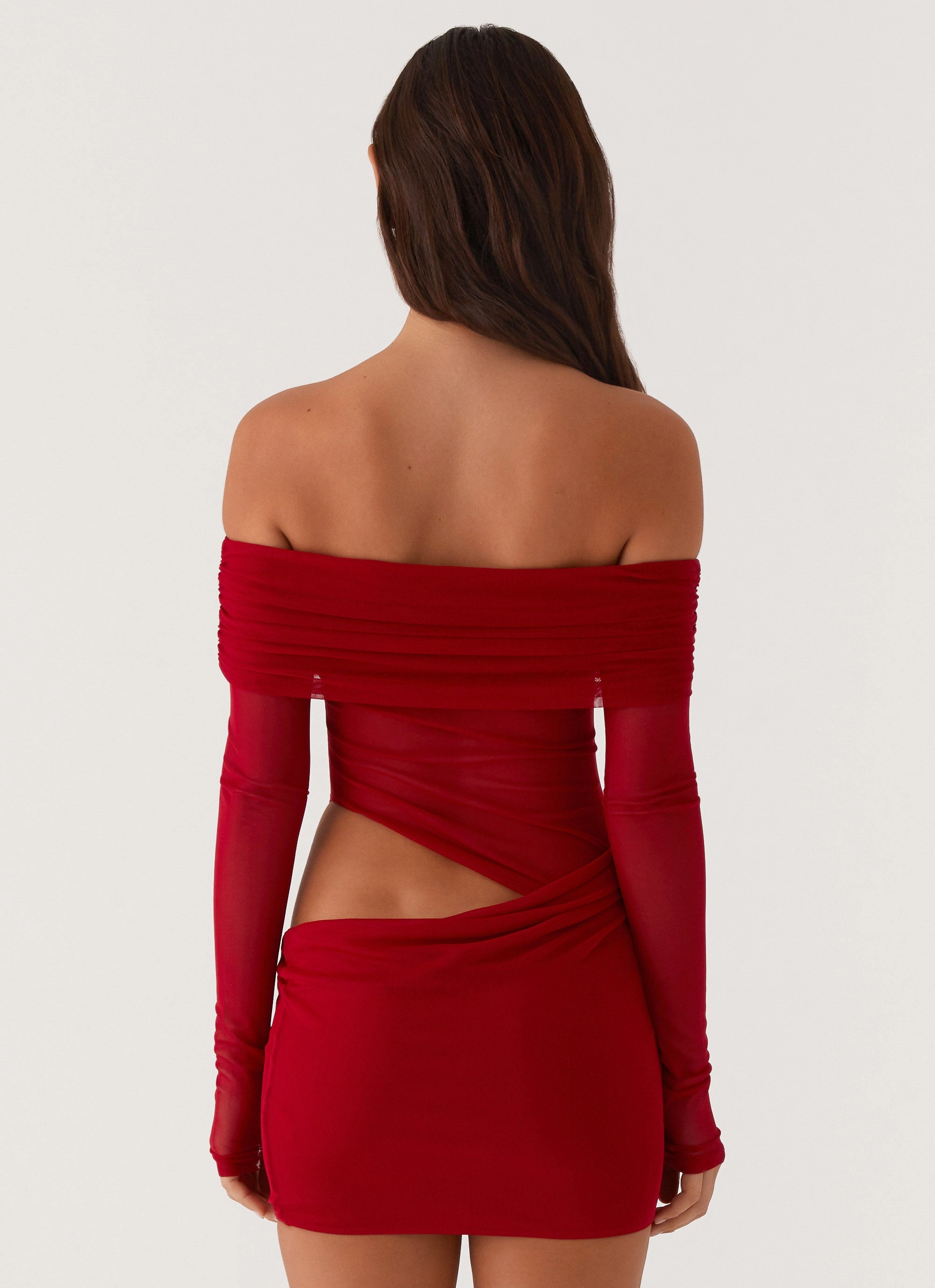 No Doubt Mini Dress - Red V Neckline