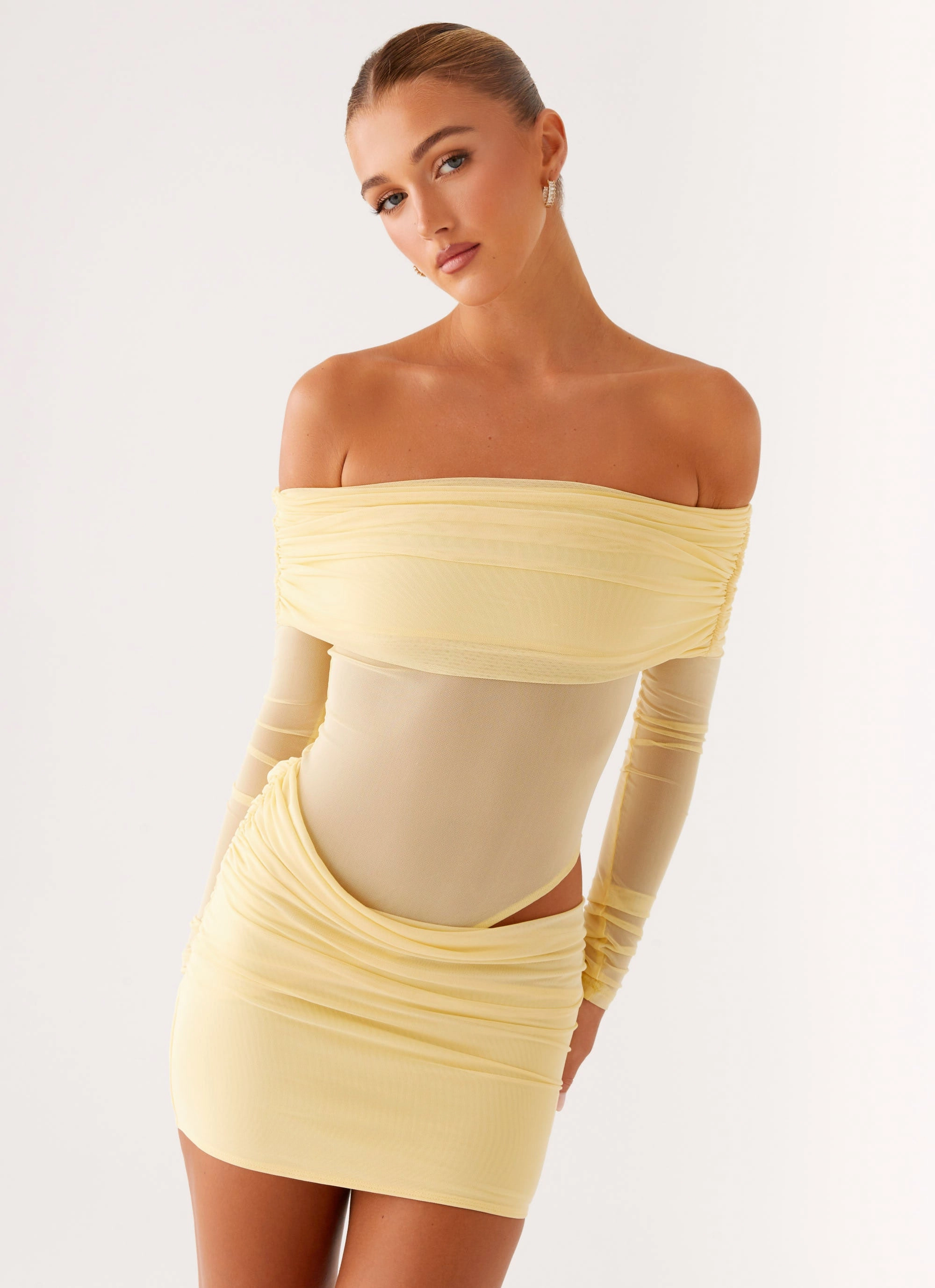 Day Glow Morning Wear No Doubt Mini Dress - Yellow