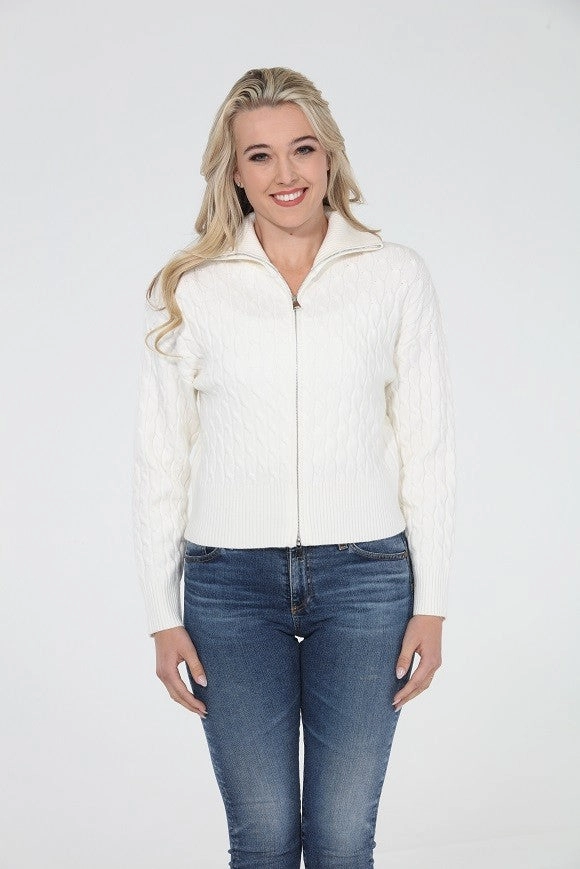 StainResistantFinish DropShoulderConstruction The Arbor Sweater in Ivory