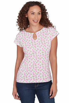 Temperature Regulating Fabric I Pink I Can Dancing Dots Tee