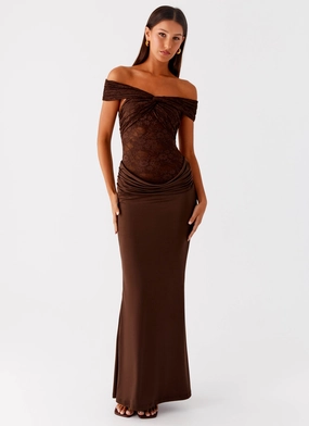 FlexibleClosure Sweetheart-Neck Either Way Maxi Dress - Chocolate