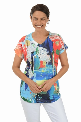 Lightweight Thermal Malibu Short Sleeve Slub Knit Top