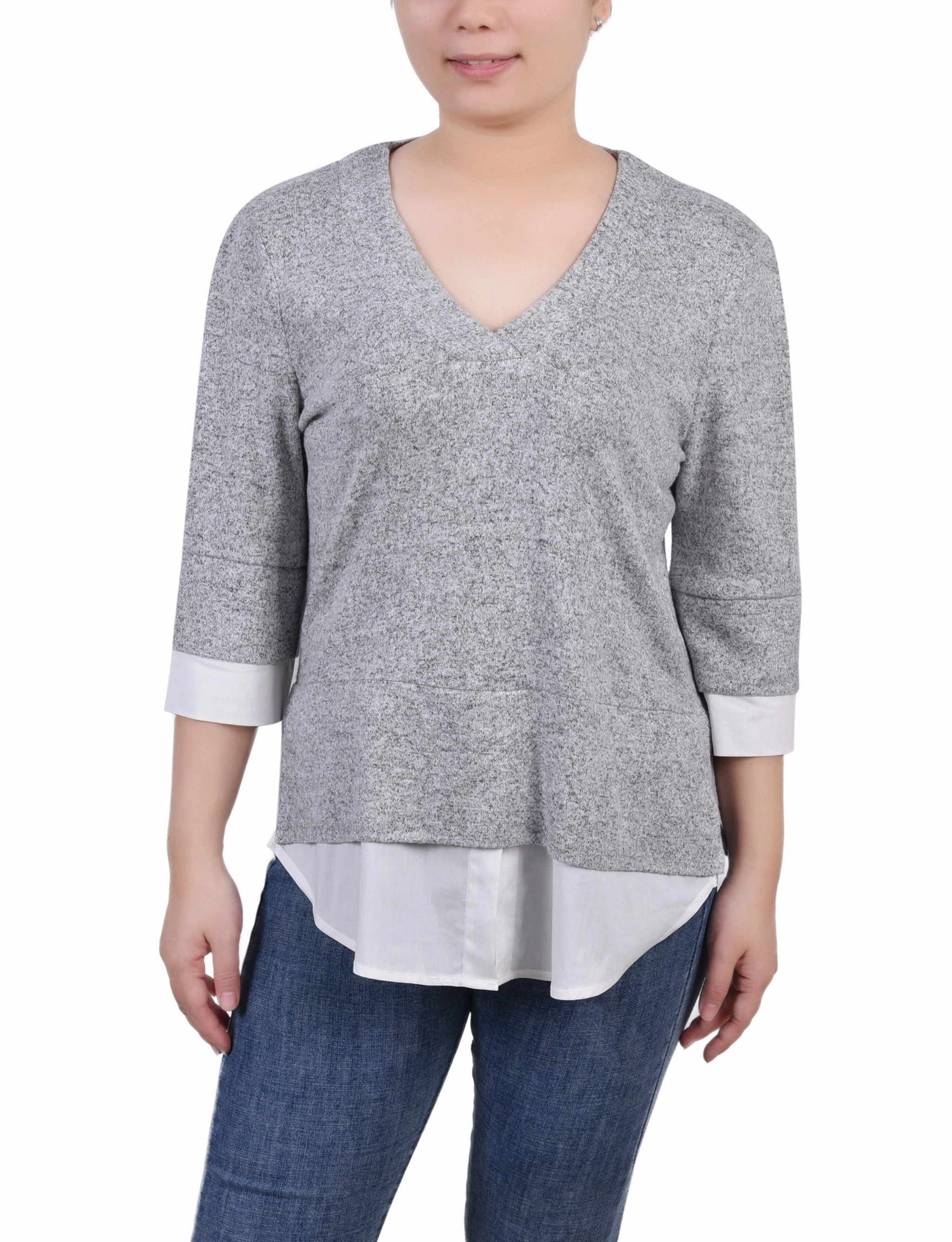 Long Sleeve 2-In 1 Top NonRestrictive