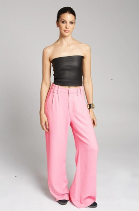 Rose Crepe Pleated Trousers Weekend Adventure NonRestrictiveFit