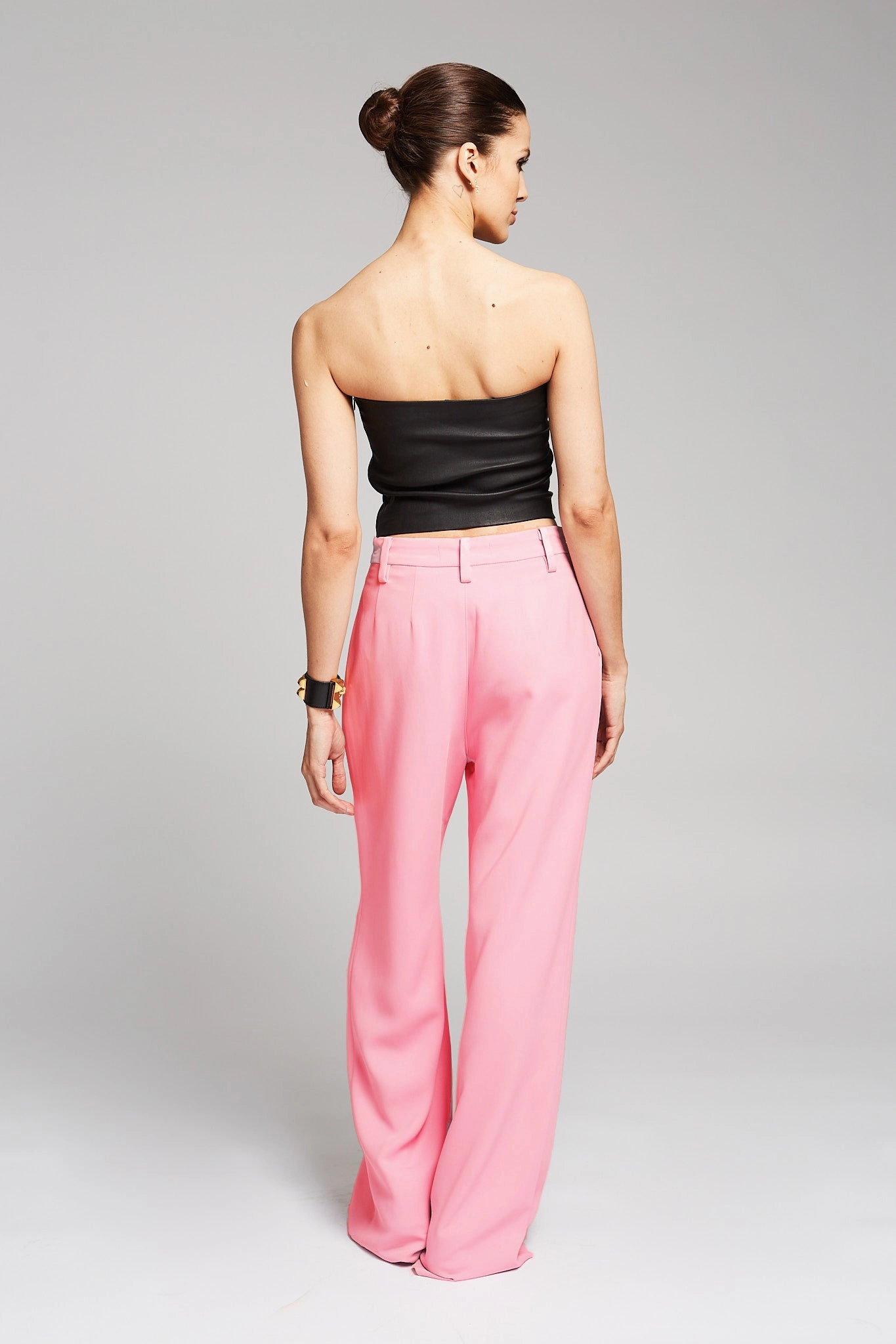 Rose Crepe Pleated Trousers Comfortable fit Versatile Layer