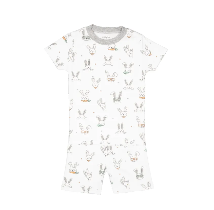 Noomies Bunnies Two Piece Pajamas