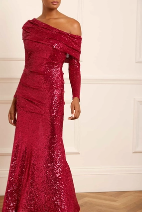 Effortless Pair Regular-fit Nova One-Shoulder Ankle Gown