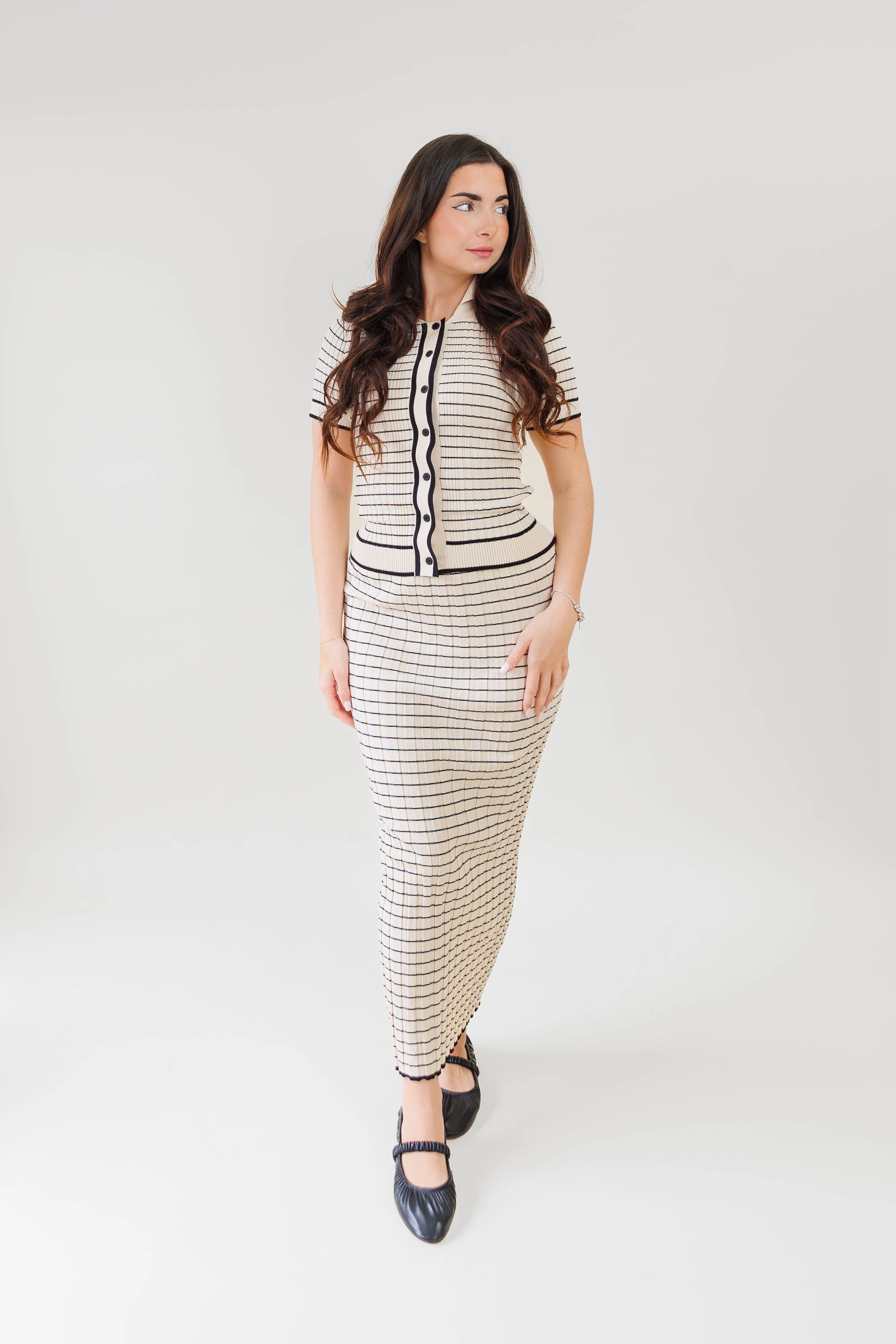 Fresh Look Curve Friendly NOVA STRIPED SKIRT