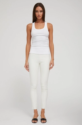 Active Design White Leather Ankle