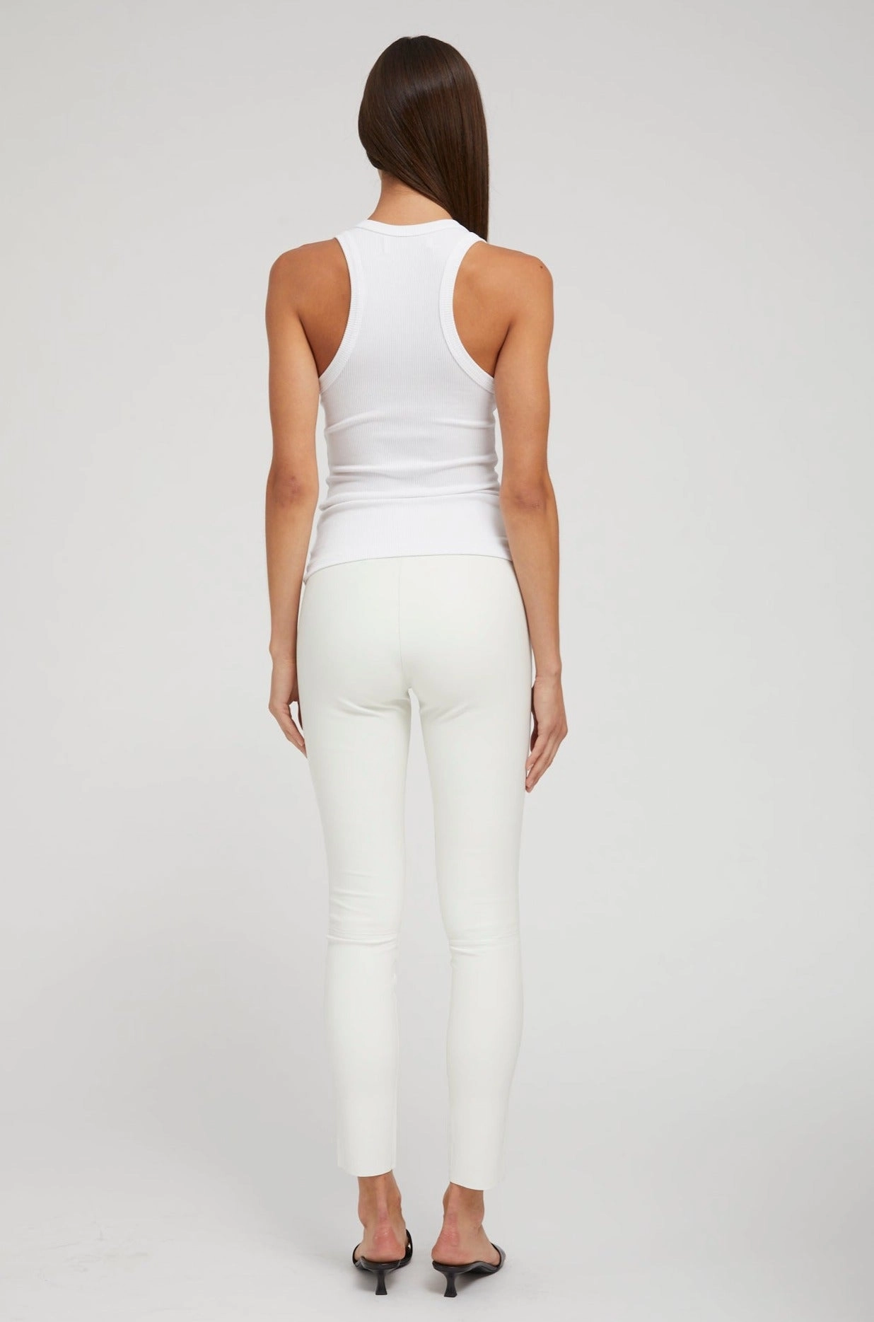 Evening Walk Non See White Leather Ankle