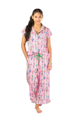 Nutcracker Capri Short Sleeve Pajama Set