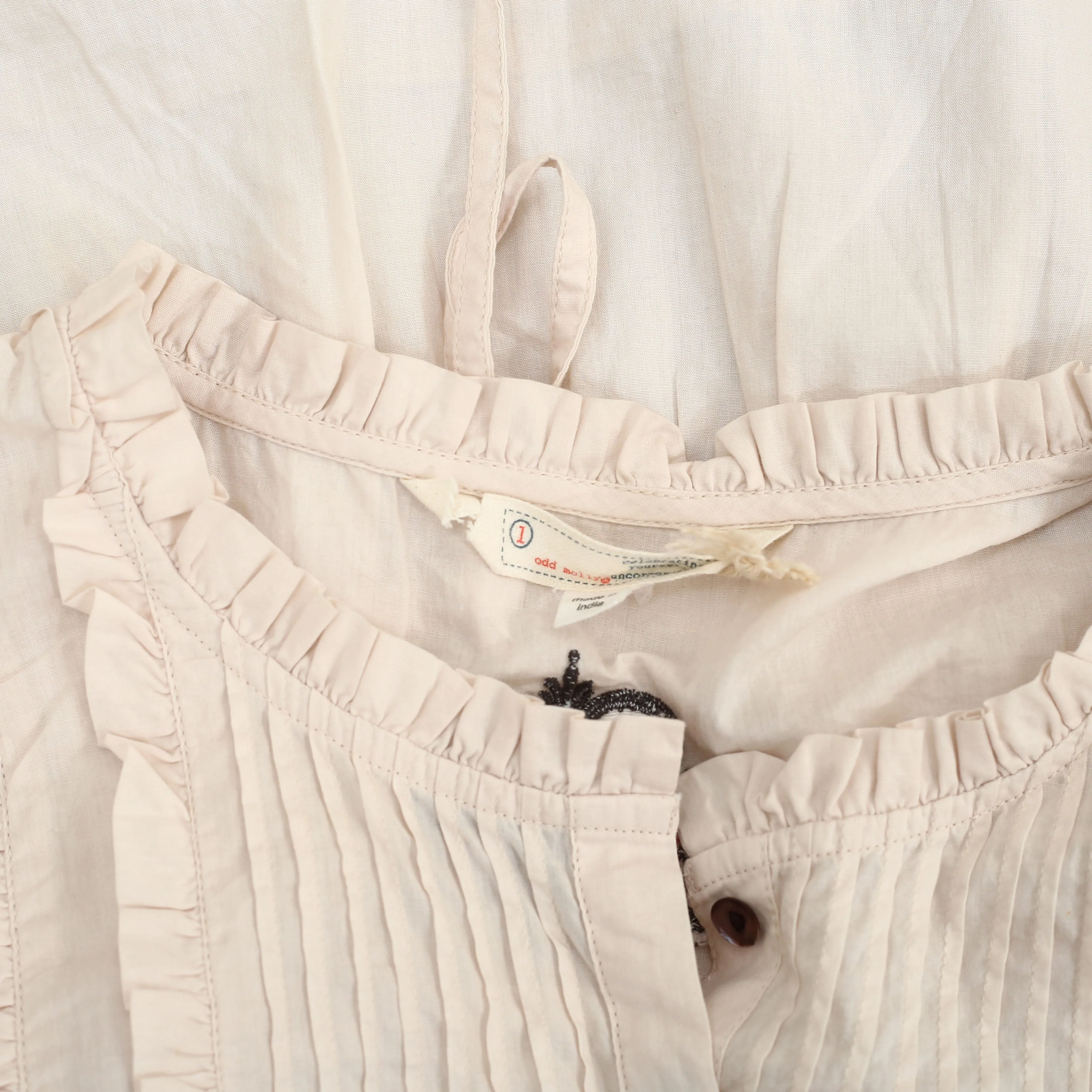 Odd Molly Anthropologie Ruffle Solid Tunic Top