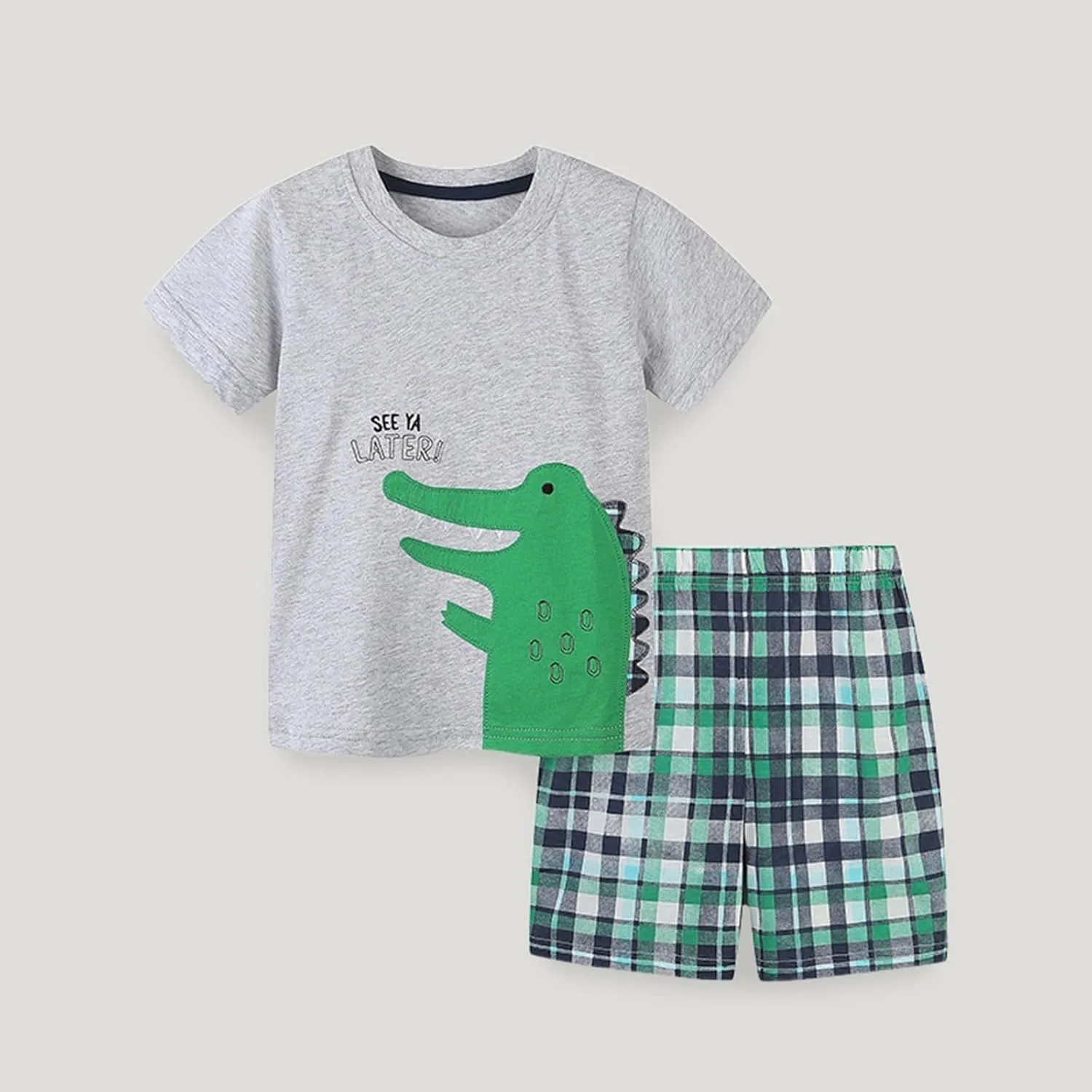 oddler oys Cotton Clothing Sets Funny Graphic Shorts Sleeve Tshirts And Shorts Summer Cool Snug fit Pjs Outfits