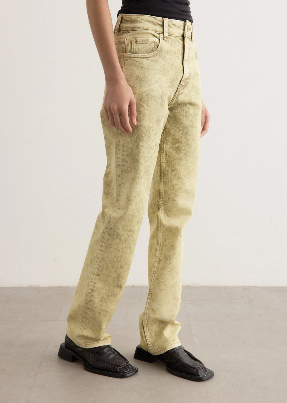 Odor Control Finish Foil Overdyed Denim Jeans Anti Pilling Technology Sharp Vibe