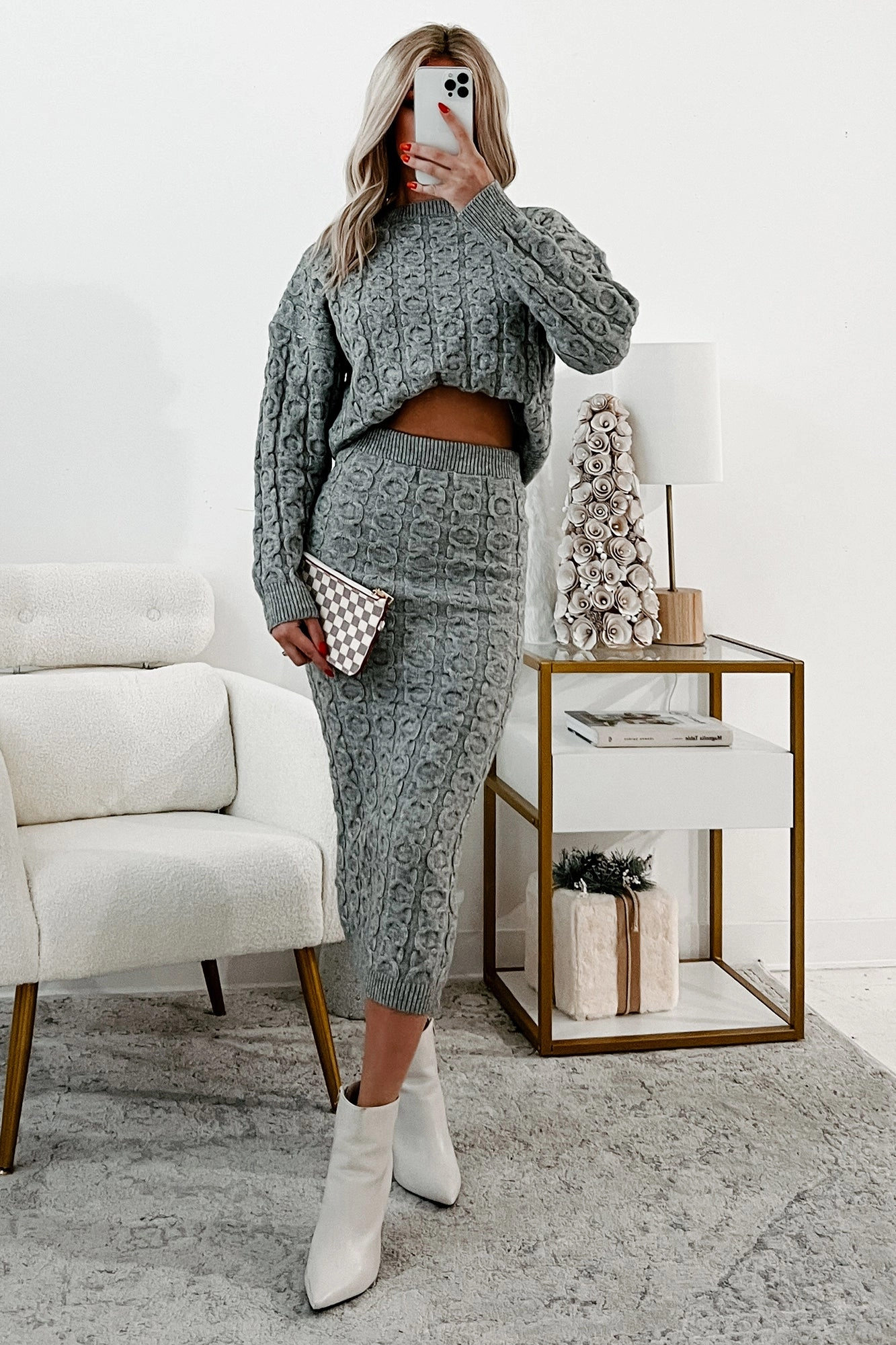 Remembering Fondly Sweater Knit Set (Heather Grey) Summer Wardrobe