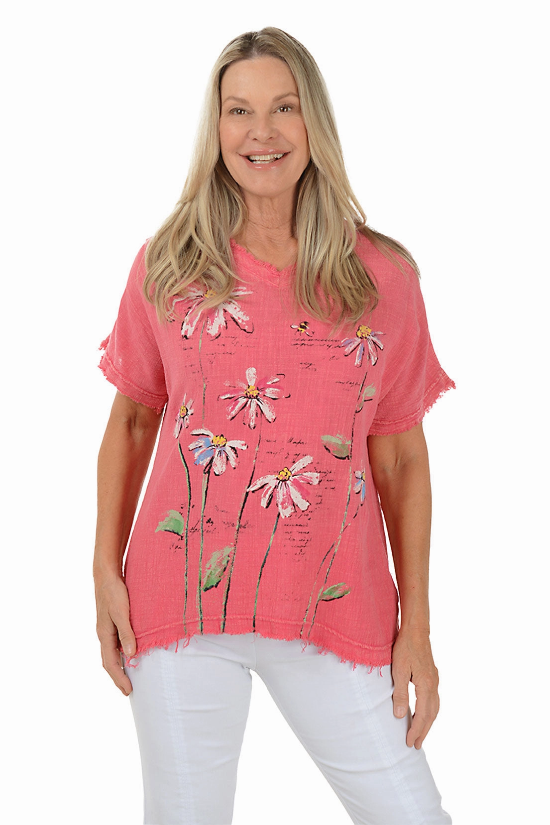 MoistureManagementSystem VersatileLayering Lola Fringe Gauze Top