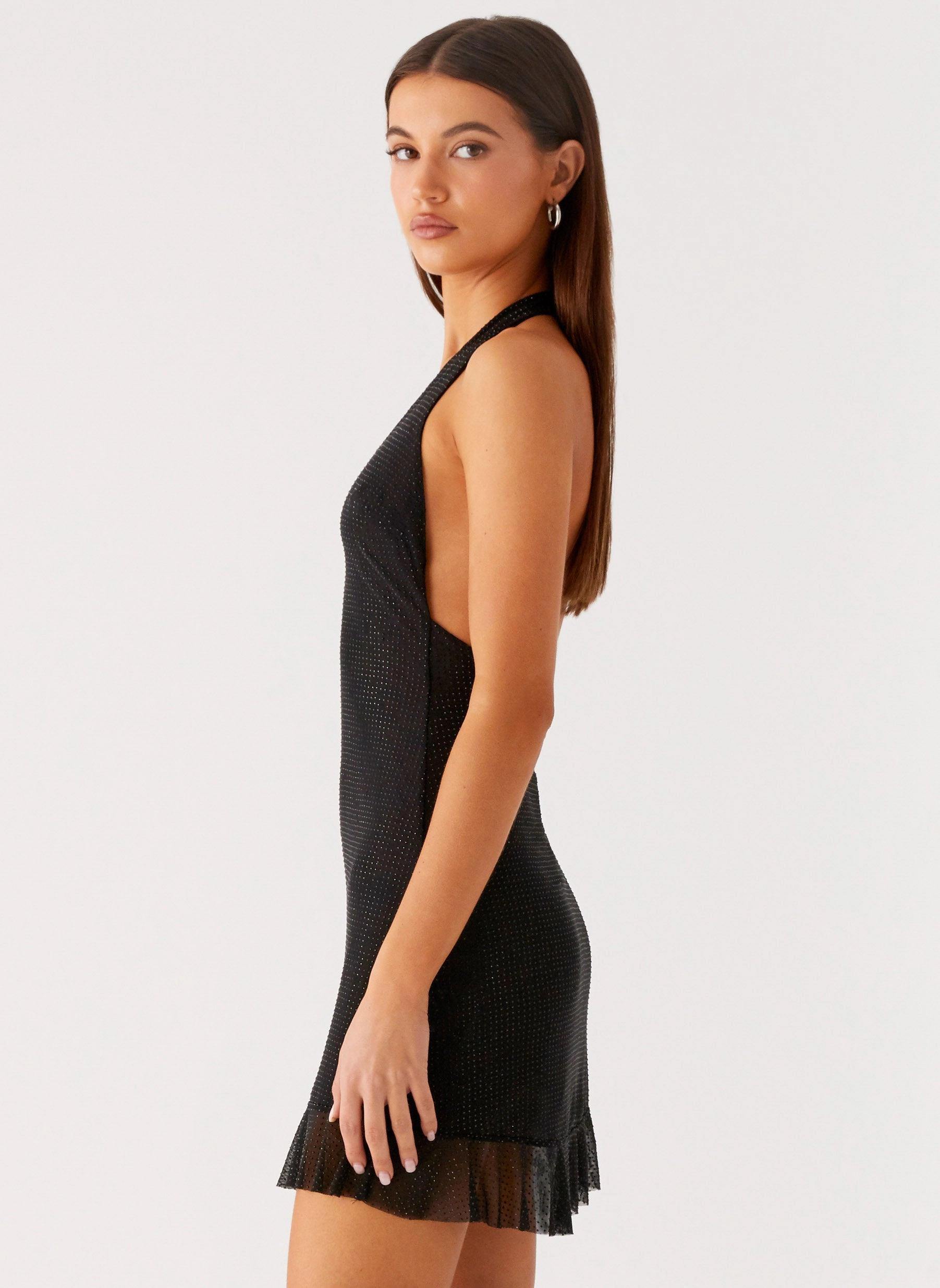 Odrella Sequin Mini Dress - Black Light Layers