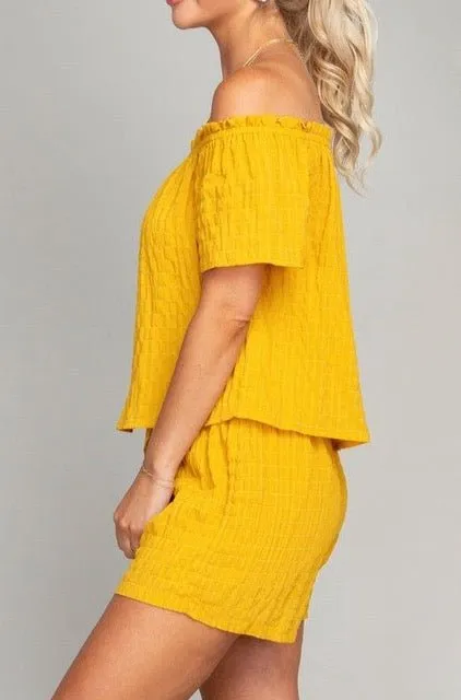 Off Shoulder Top & Shorts Set