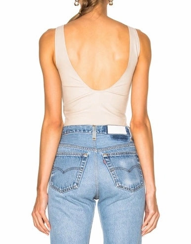 AllPurpose Design Off White Leather Bodysuit