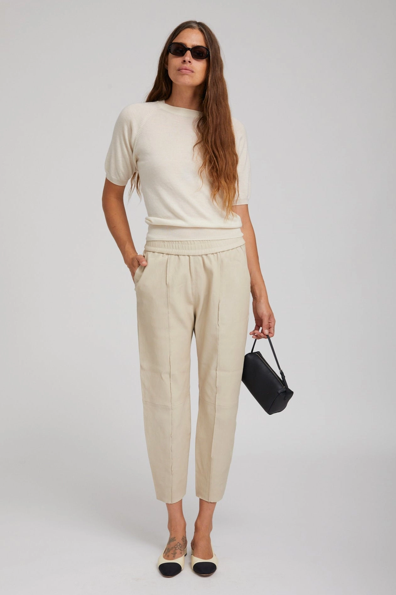 Off White Leather Joggers SnagFreeFabric