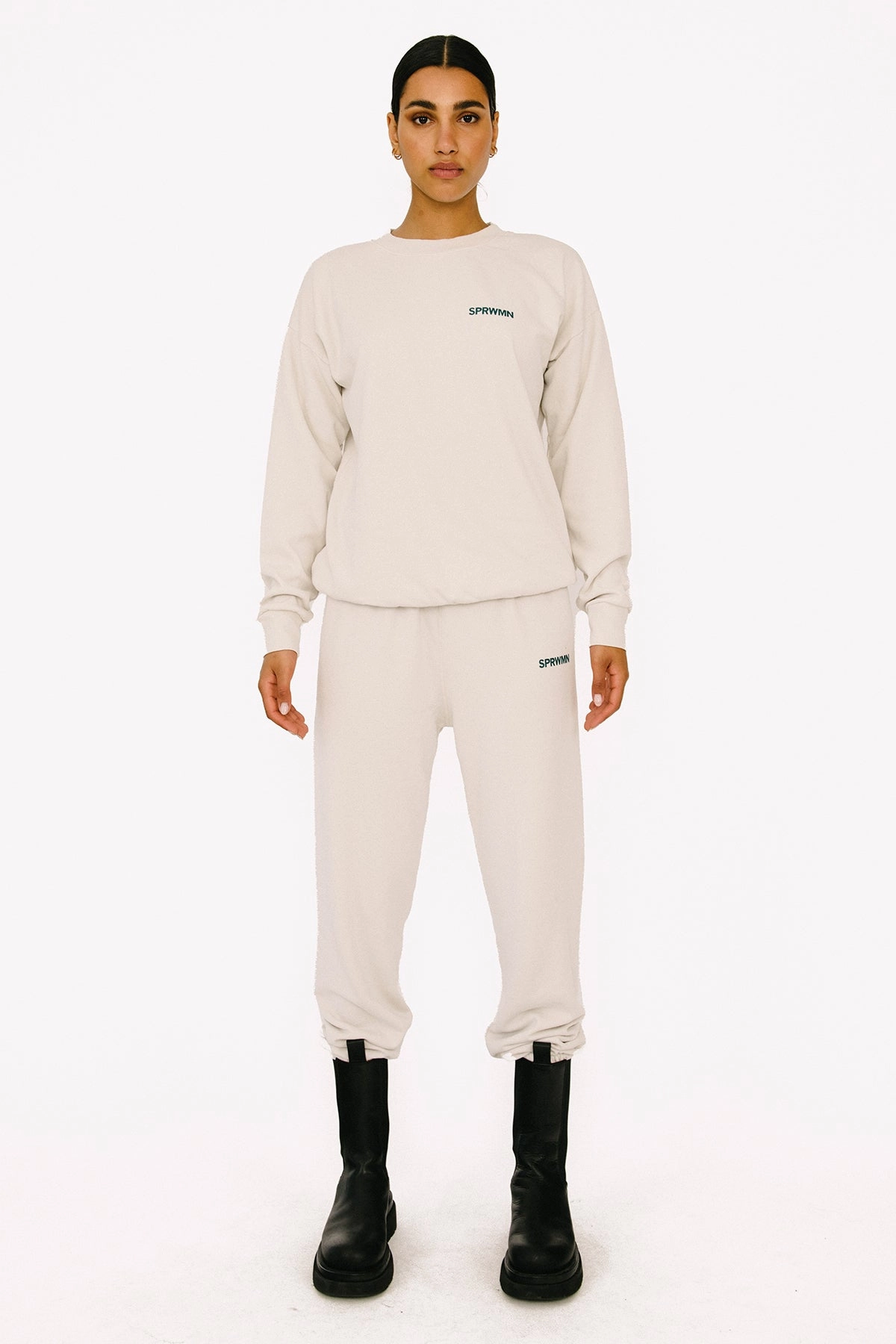 Off White Logo Sweatpants HighDensityFoam Relaxed Sweatshirt