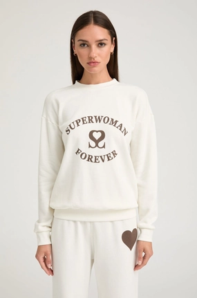Circular Knit Technology Off White Super Woman Forever Sweatshirt