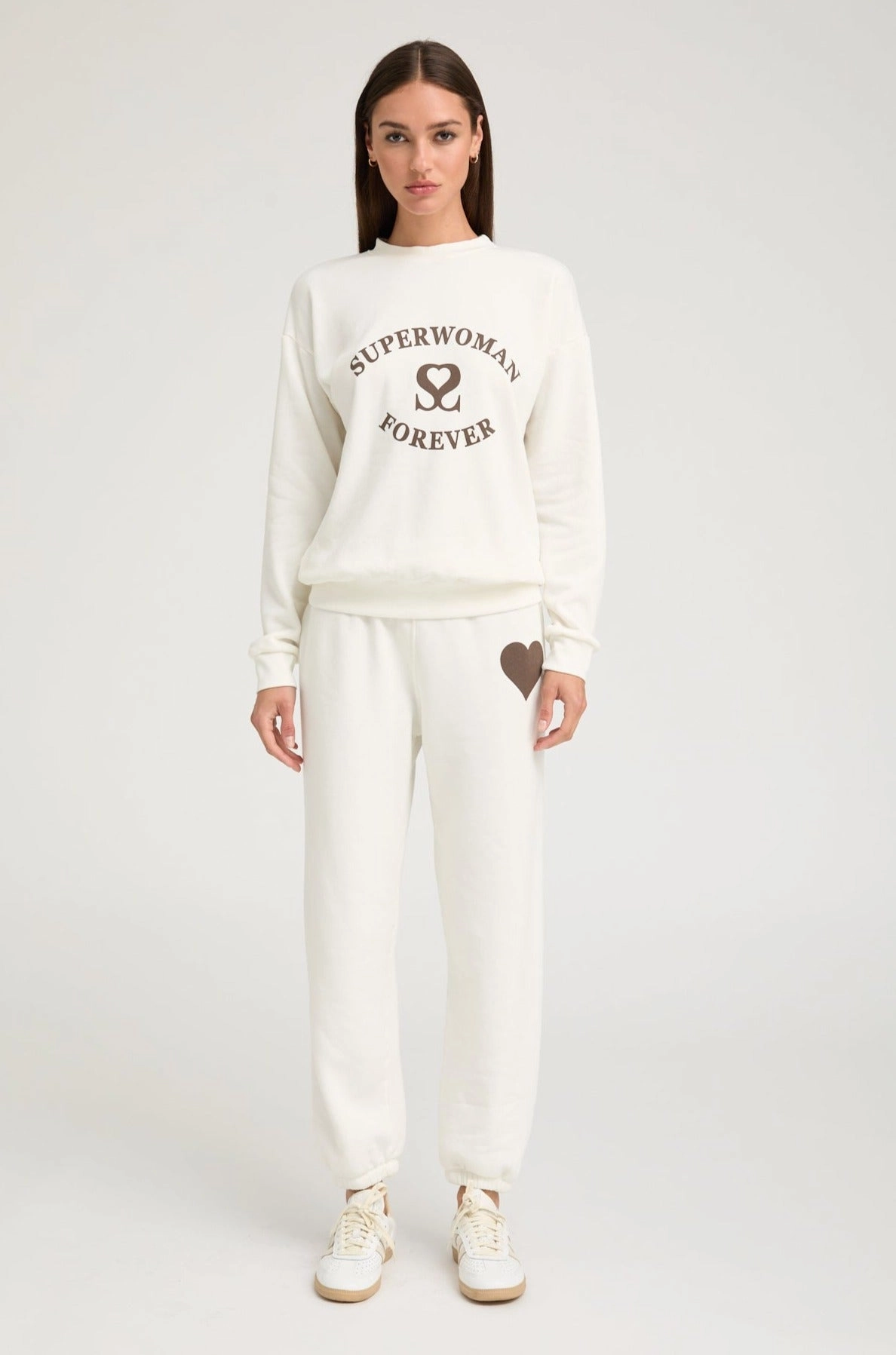 Antibacterial Buttery Soft Feel Off White Super Woman Forever Sweatshirt