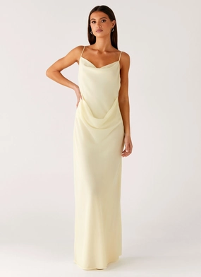 Self Power Feminine empire waist dress Oliana Maxi Dress - Yellow