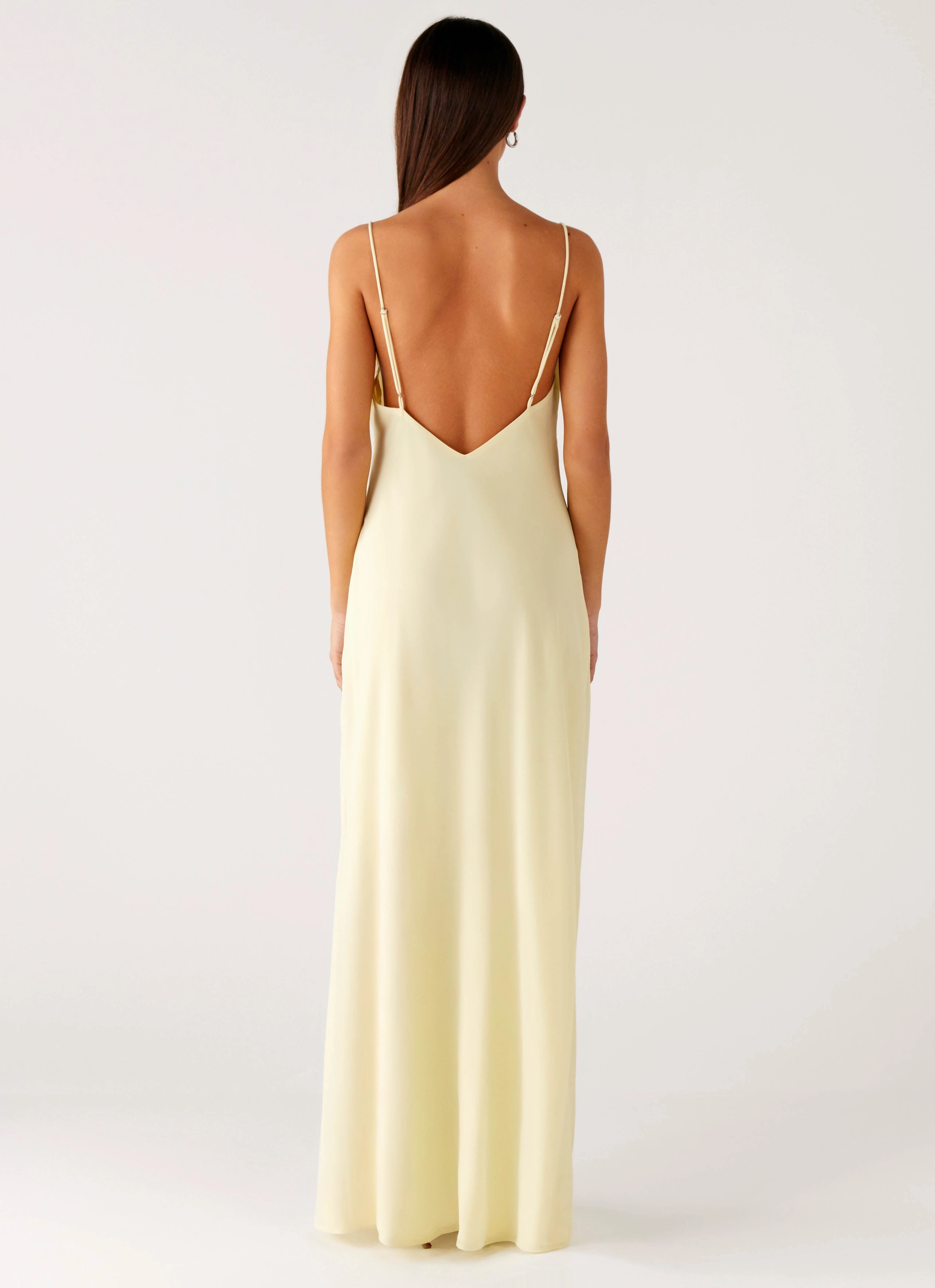 Oliana Maxi Dress - Yellow Artistic Shape Floor-Length