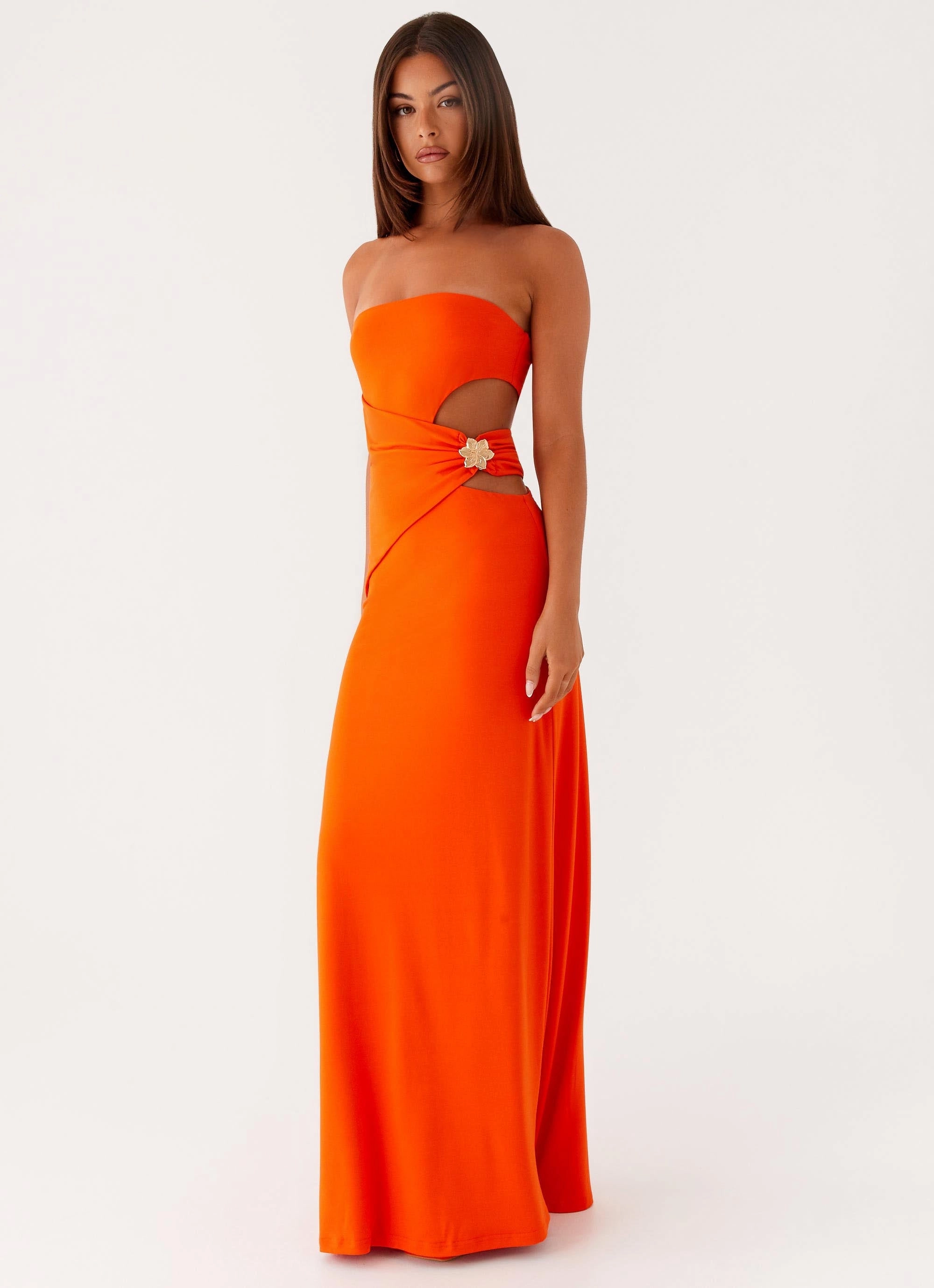 Adjustable-Length Light Mood Anetta Maxi Dress - Orange
