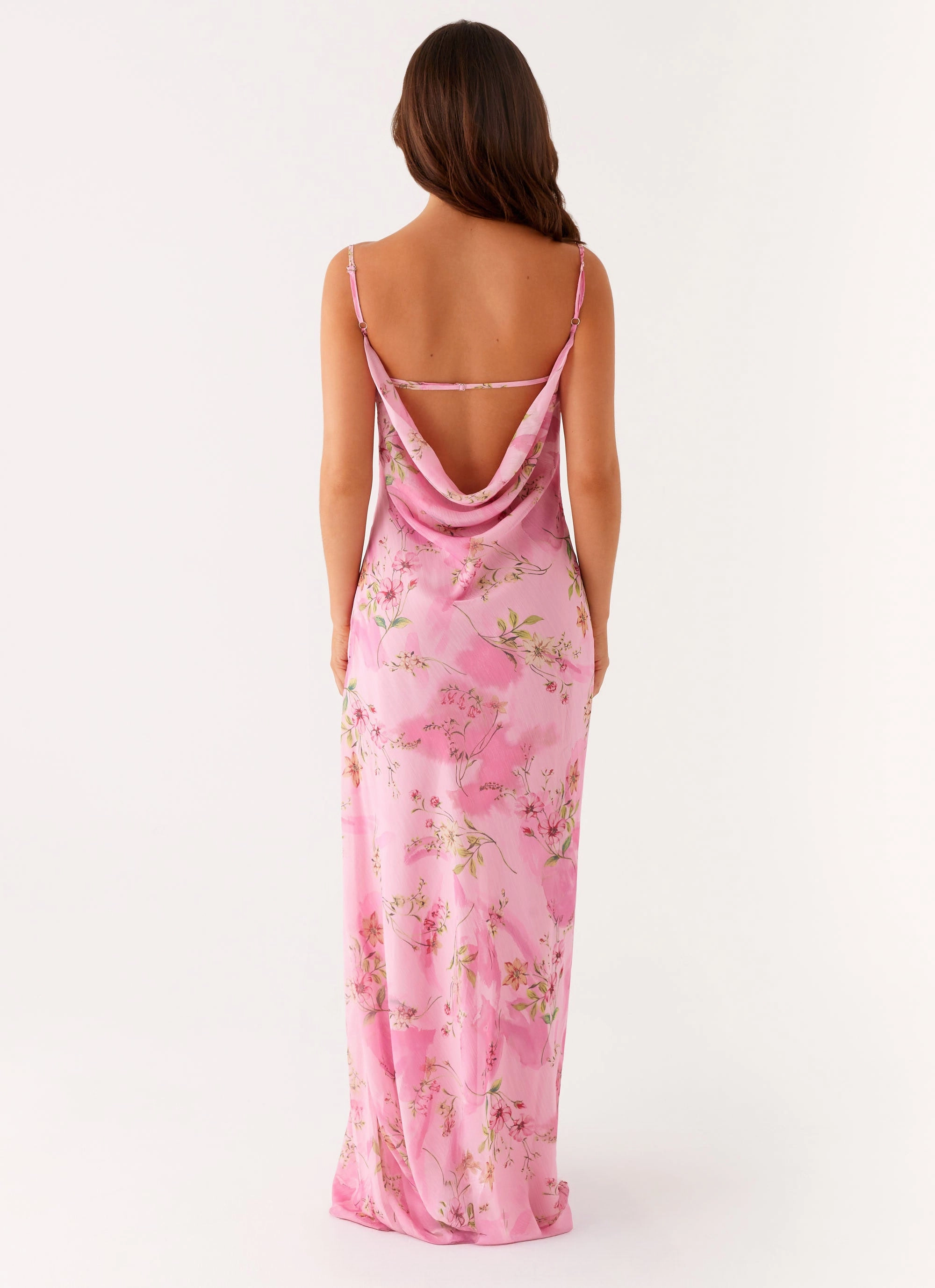 Bright bold dress Ready Glow Orlando Maxi Dress - Pink Floral Print