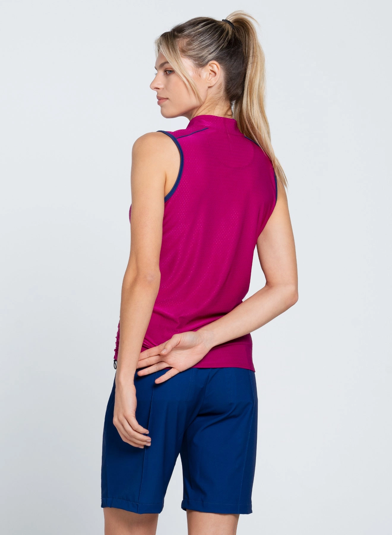 On Par Zip Tank SoftKnit Quick Dry Performance