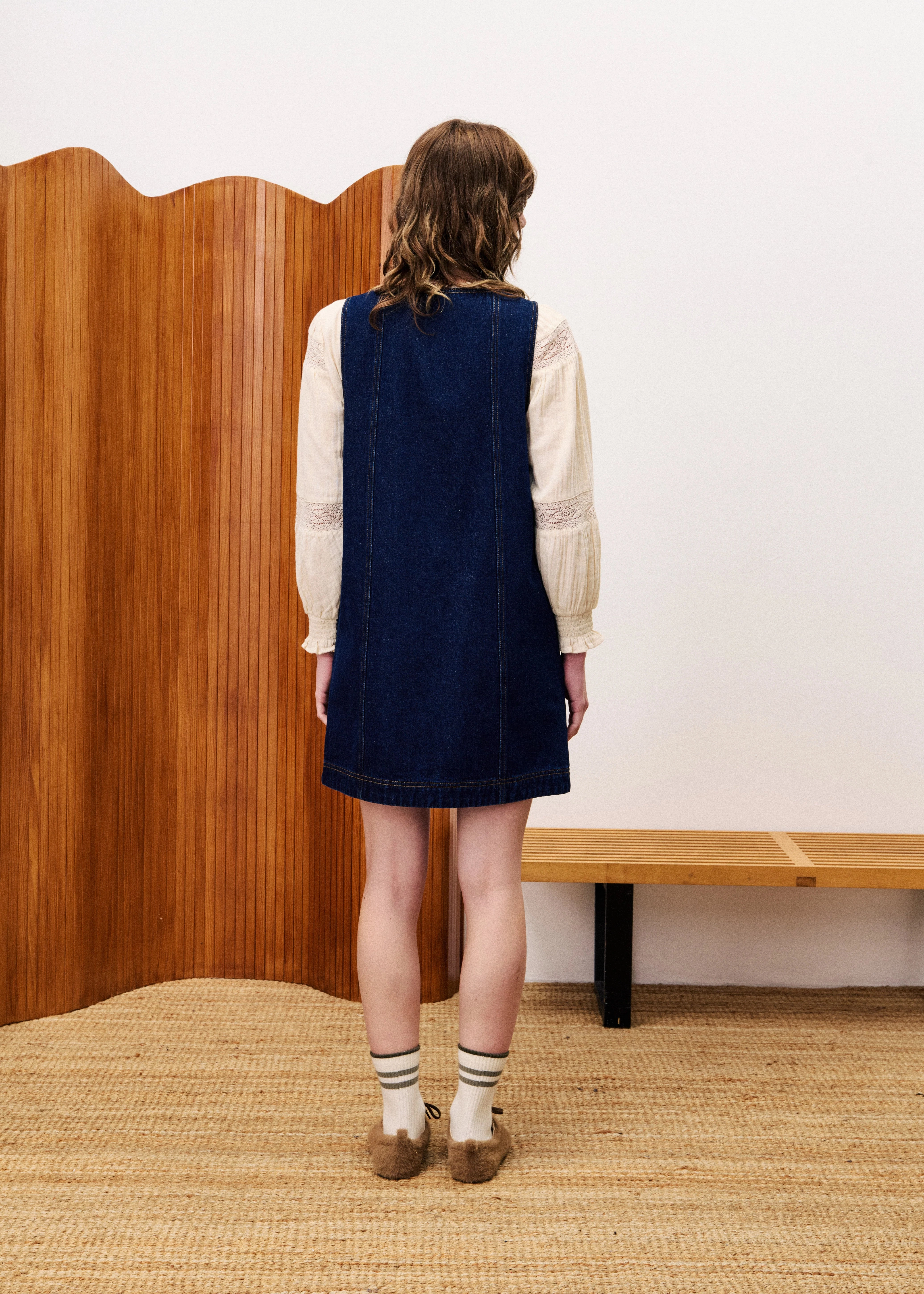 NALA DENIM MINI DRESS Teen Outfit Bold Urban Explorer Minimalist Style Family Style Comfy