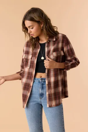 O'Neill BROOKS FLANNEL OVERSIZED FIT SHIRT - SIERRA