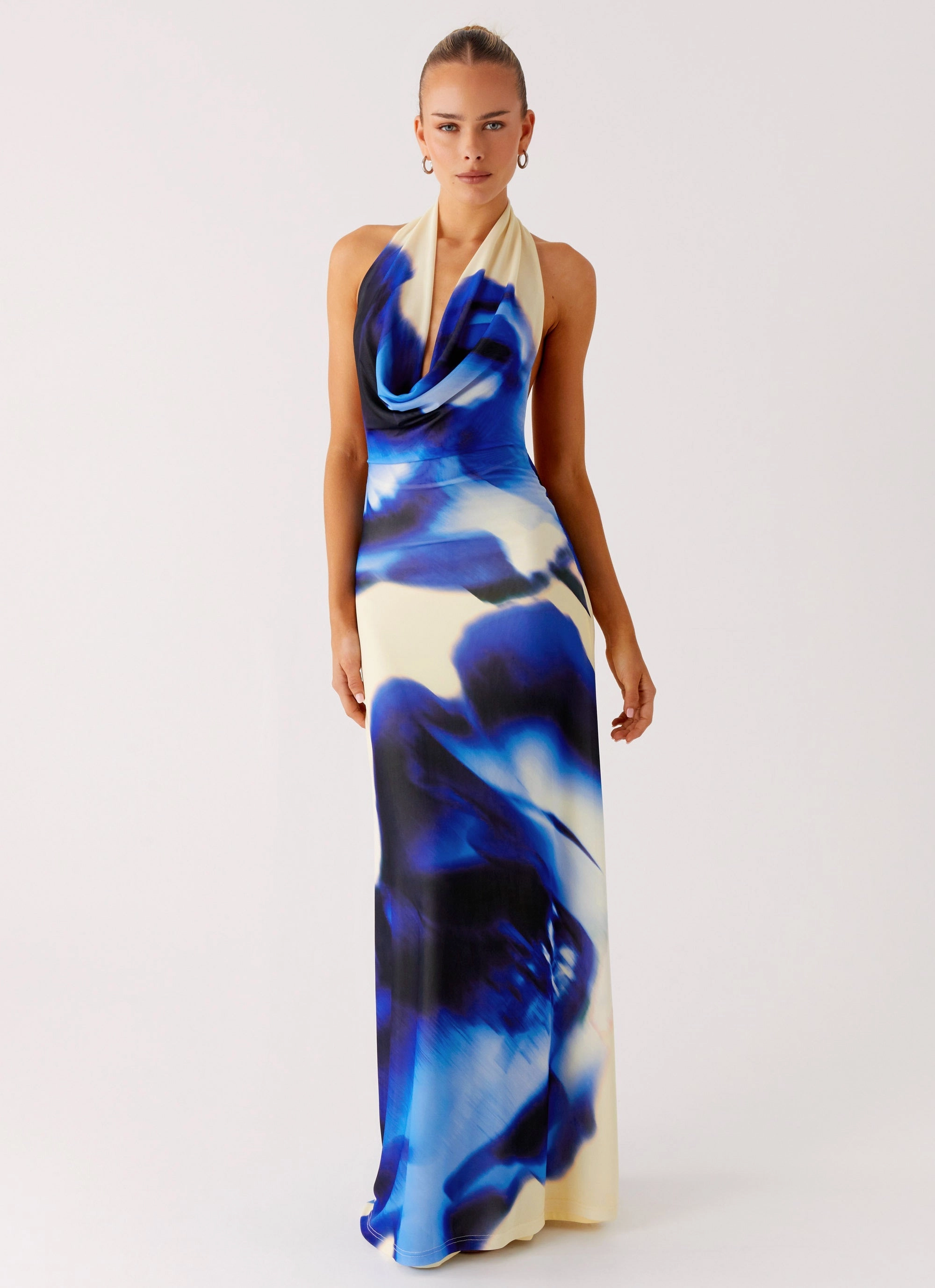 Trendy Wearable Only A Feeling Cowl Neck Maxi Dress - Heirloom Floral