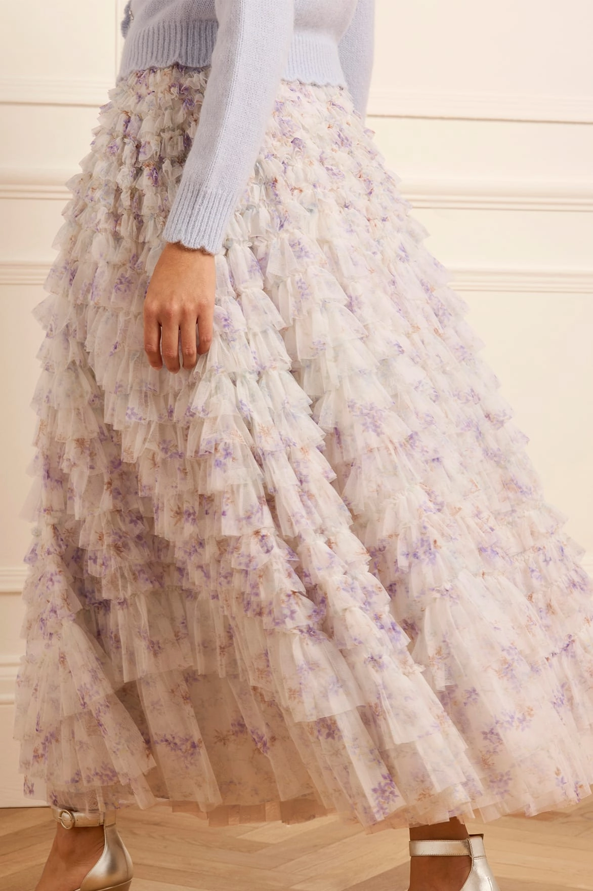 Layering Piece Ophelia Ditsy Hattie Ruffle Ankle Skirt