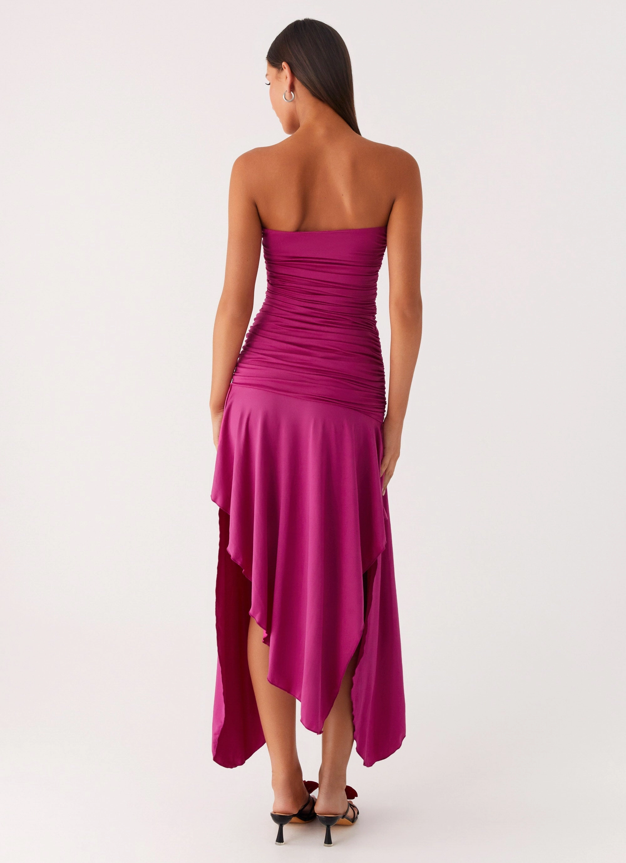 Eye Appeal Ora Strapless Maxi Dress - Fuchsia