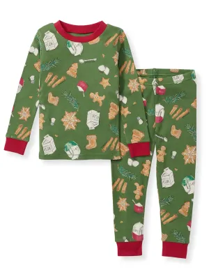 Organic 2-Piece Pajama Set, Holiday Cookies