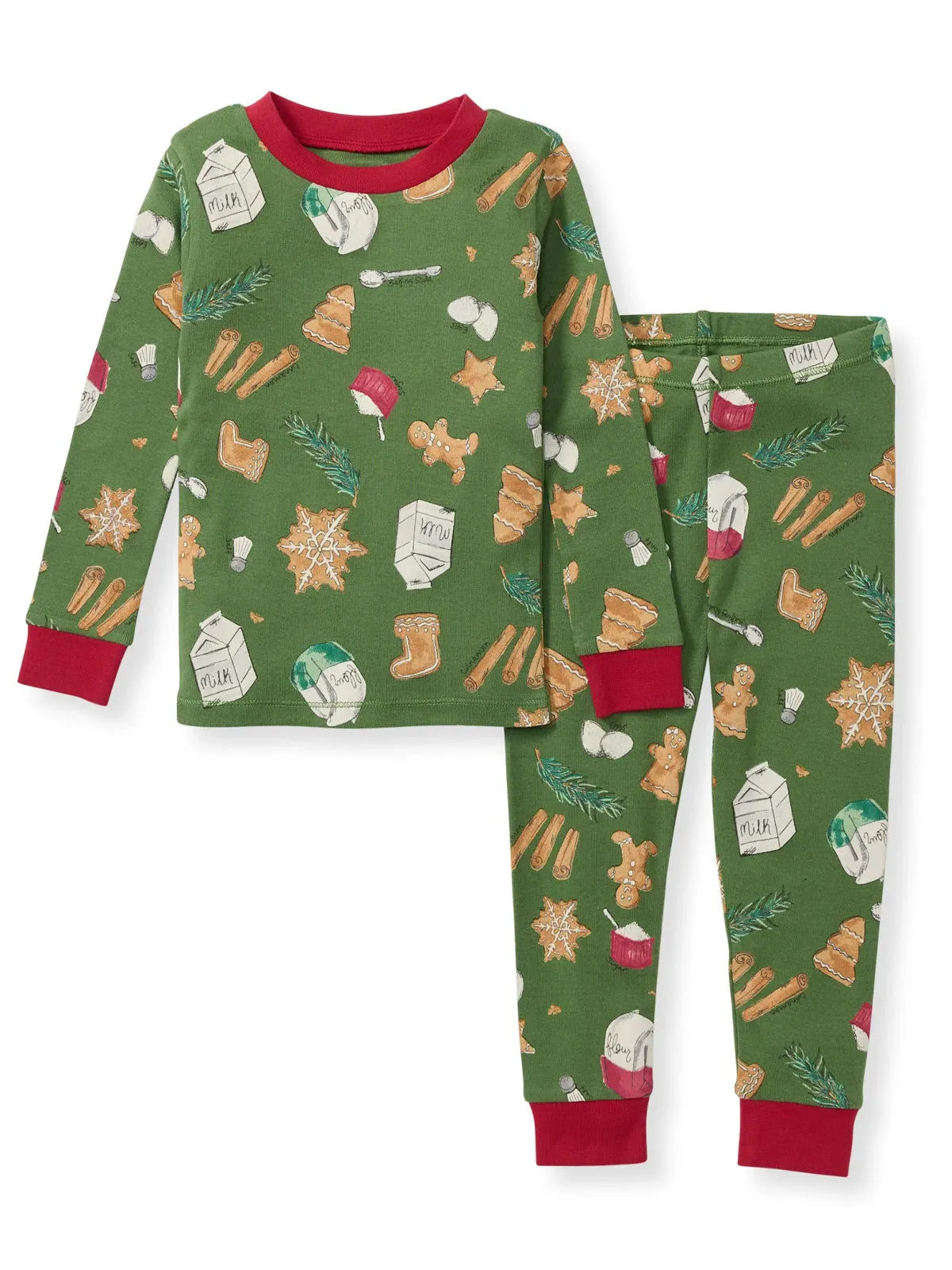 Organic 2-Piece Pajama Set, Holiday Cookies