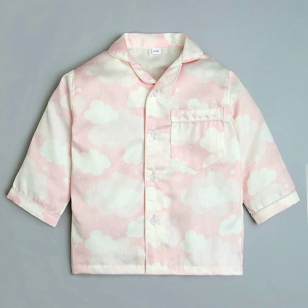 Organic Cotton  Night Suit - Cloud Pink