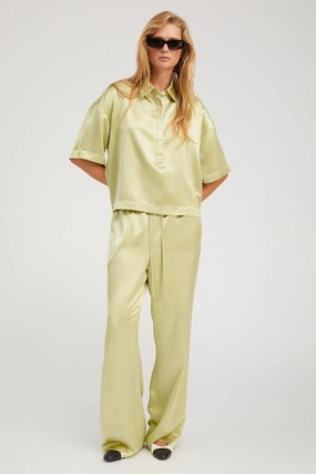 Pistachio Silk Kauai Pants Cozy Lining Heat Friendly