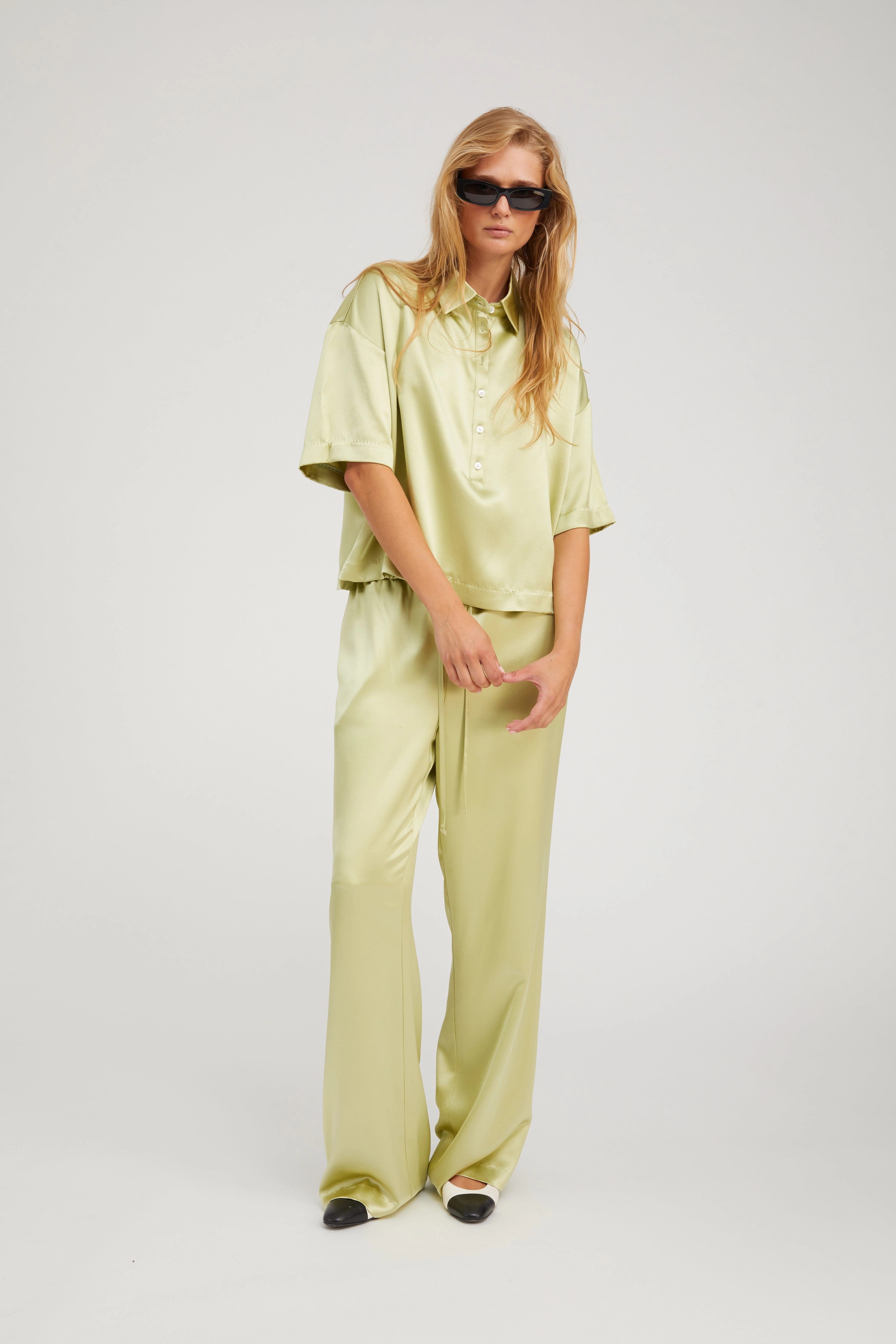 Pistachio Silk Kauai Pants FlexFoamPadding