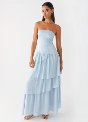 Contemporary Design Our Story Maxi Dress - Pastel Blue